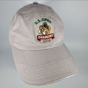US Open Oakmont PA 2016 Golf Hat USGA Member Strapback PGA Tour Beige Cap NWOT